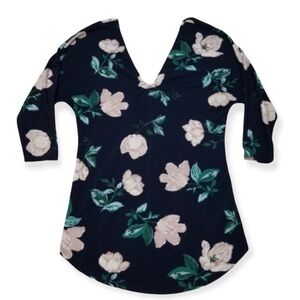 Dynamite Floral Top 3/4 Sleeve, XS